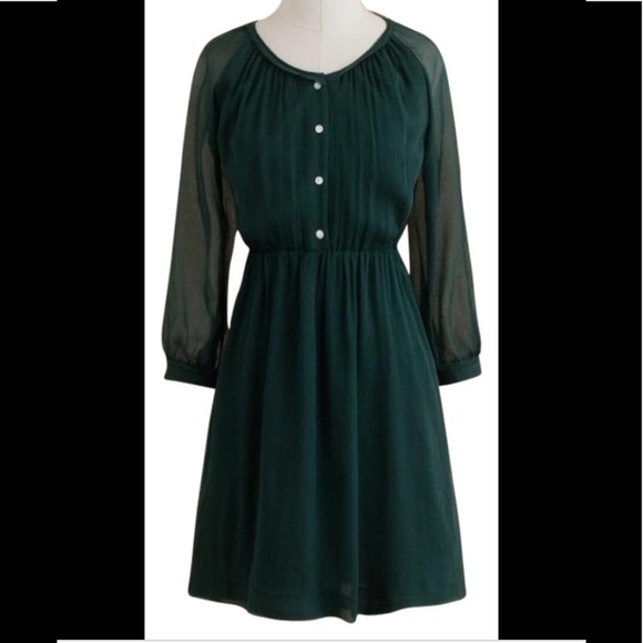 J. Crew Dresses & Skirts - J Crew Maisie Deep Green Dress 2